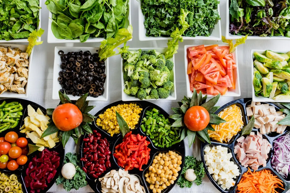 Fresh fruits and vegetables
